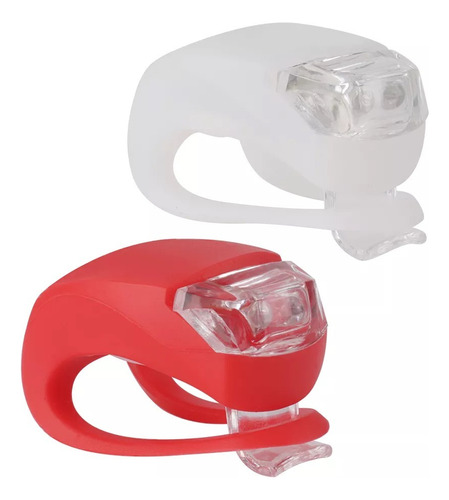 Luces Led Para Bicicleta Faro Roja/blanca Set X2