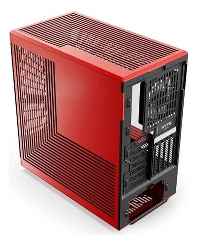 Gabínete Gamer Hyte Y40 S-tier Aesthetic Atx Color Negro/Rojo