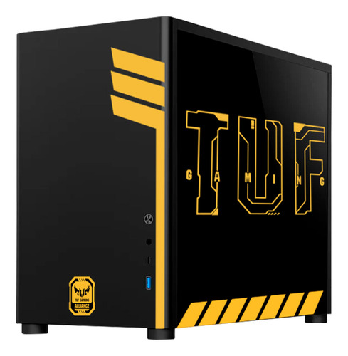 Gabinete Gamer Xtreme Pc Gaming Tuf Edition Cxttu985bk Micro Torre Micro Atx/itx Usb-c Cristal Templado Negro