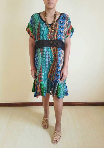 Imagem 2 de 6 de Vestido Feminino Tecido Curto Carolina