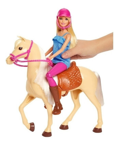 Imagem 4 de 8 de Boneca Barbie E Cavalo - Mattel Fxh13 Ms Sj