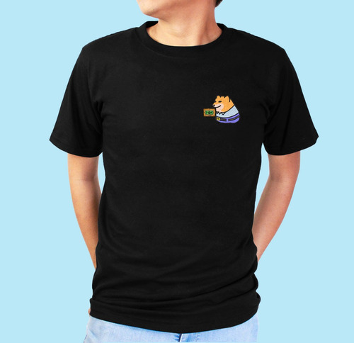 Playera Bordada Con Diseño De Cheems Cangrejo