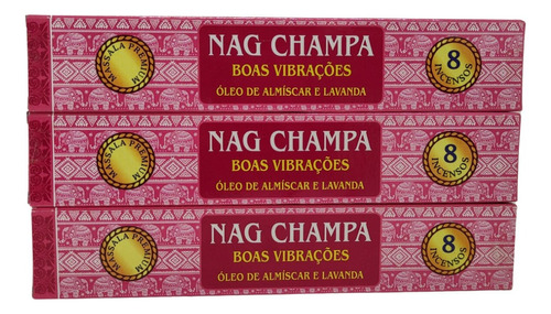 Incenso Massala Nag Champa Shakunthala Escolha Seu Aroma 3un Fragrância Óleo De Almíscar E Lavanda - Boas Vibrações