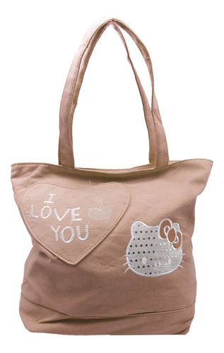 Imagen 3 de 4 de Bolso Cartera Casual De Tela Hello Kitty