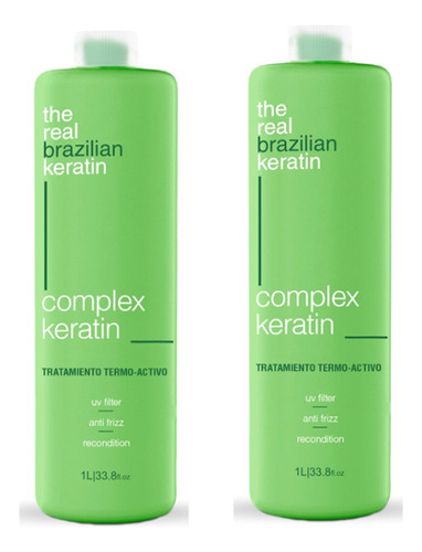 Alisado Keratina Complex Real Brazilian 1 Litro - Pack 2 Un.