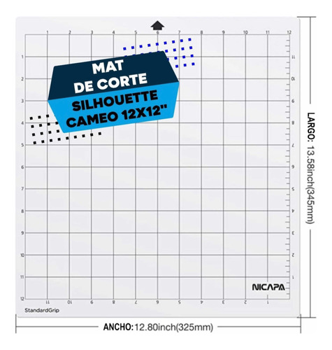 Mat De Corte Alfombrasilhouette Cameo 1,2,3,4 12x12 Standard