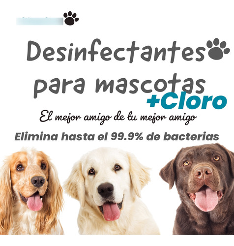 1 Galon De Desinfectante Para Mascotas + Cloro