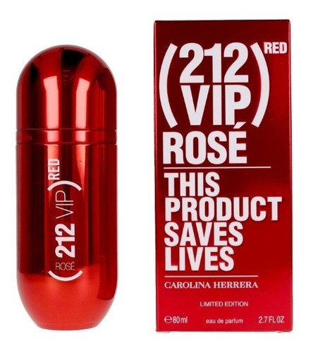 Perfume 212 Vip Rose Red Carolina Herrera Original 80ml 
