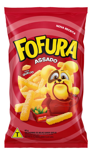 Pack Com 10 Salgadinho Palito Queijo Fofura 60g Cada