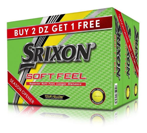 Pelotas Golf Srixon Softfeel Promo 3x2 (docenas) Color Amarillas