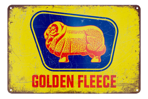 Cuadro Metalico Vintage Diseño Golden Fleece / Runn