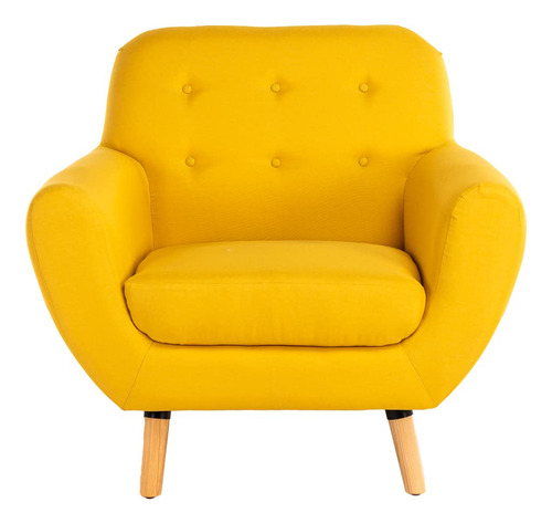 Sillón Moderno Selena Amarillo Hecho En México