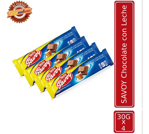 Chocolate Savoy 27 Gr X 4 Unid