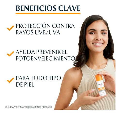 Eucerin Protector Solar Facial Fluido Anti-edad Fps 50 50ml.