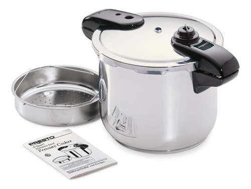 Olla A Presión De Acero Inoxidable 7.6 Litros Plateada