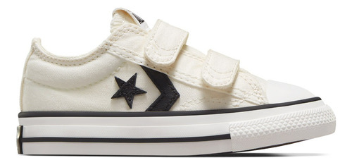 Tenis Converse Star Player 76 2v Estilo Urbano Para Niños Color Blanco Diseño De La Tela Liso Talla 14