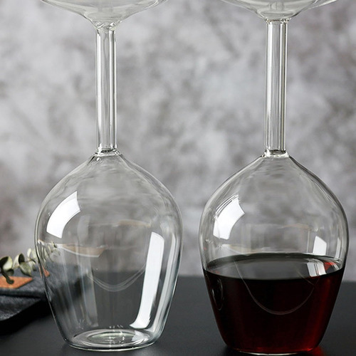 Copas De Vino De Tallo Largo Al Revés,copas De Vino Tinto