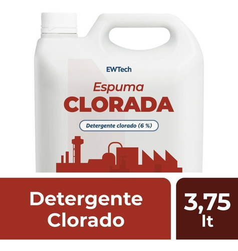 Detergente Espuma Clorada. Uso Industrial - Galón