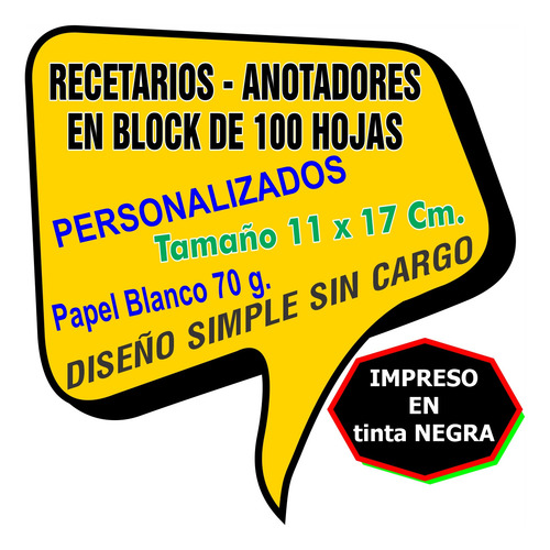 30 Block Recetarios Médicos - 11x17cm. Papel Blanco De 70gr.