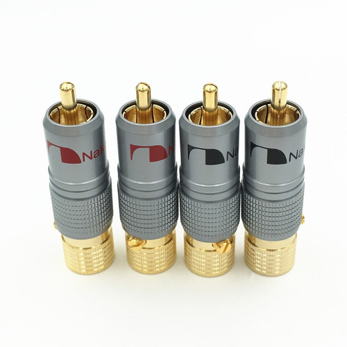 8 Plugs Rca Nakamichi Conector Banhado A Ouro Made In Japan