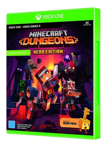 Minecraft Dungeons Hero Edition Xbox One - Mídia Física 