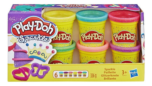 Plastilina Playdoh Pack Pastelitos Divertidos+sparkle+3botes
