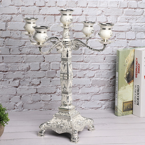 Castiçal Em Relevo De Candelabro Doméstico Vintage Europeu