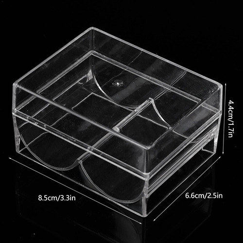Caja De Fichas De Bandejas Transparentes2 Ranuras El Portado