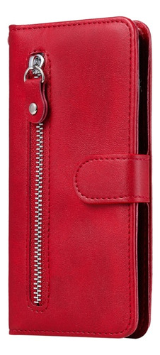 Capa Carteira De Couro Com Zíper Para Xiaomi Redmi