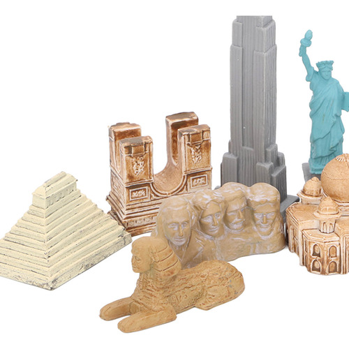 Figuras De La Vuelta Al Mundo, 10 Unidades, Miniaturas, Edif