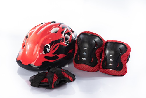 Set Proteccion Niños Casco Rodillera Coderas