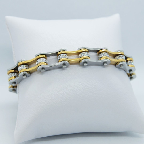 Imagen 4 de 6 de Pulsera Biker Acero Inoxidable Tipo Cadena Edicion Limitada