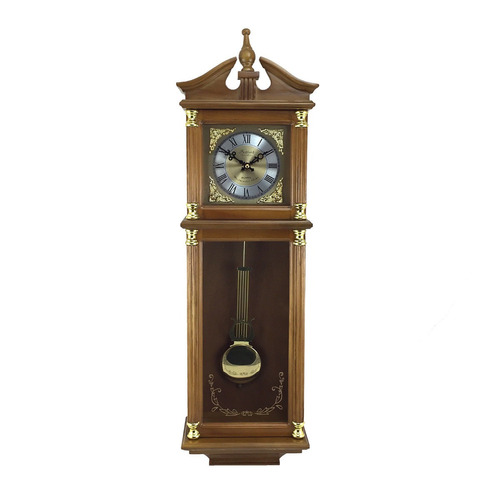 Reloj De Pared Con Números Romanos Acabado Roble Antiguo