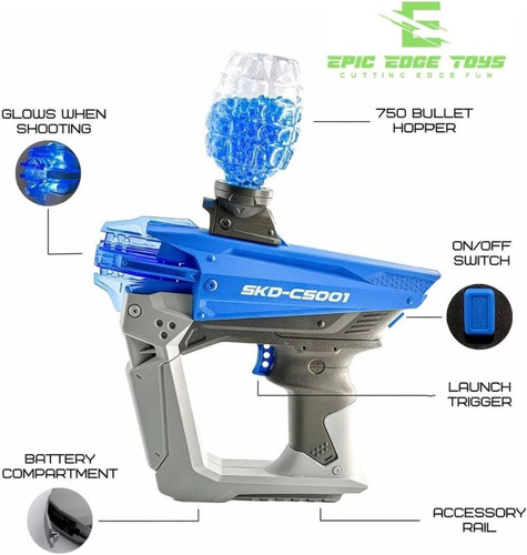 Pistola Hidrogel Full Auto Splat 20000 Perlas Pila Recargabl