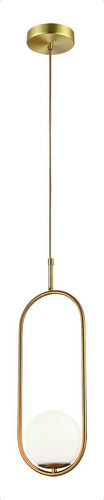 Lustre Pendente Blumenau Dubai Globo Dourado 127/220V