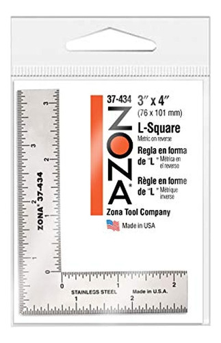 Zona 37434 Lsquare De Acero Inoxidable De 3 Pulgadas X 4 Pul