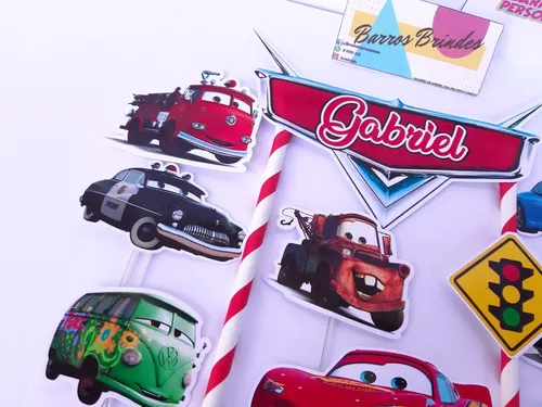 Topo de Bolo Carros Cars Disney - Fazemos todos os temas - PROMOÇÃO!!!