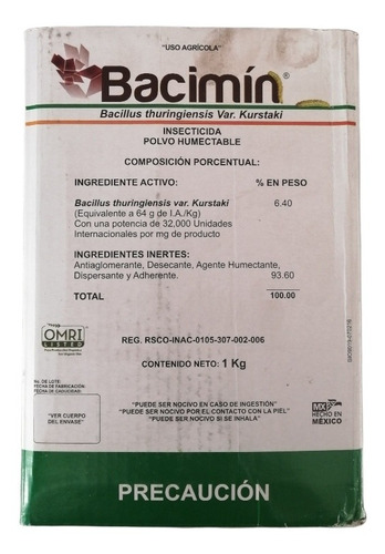 2 Kg Bacillus Thuringiensis Insecticida Biologico 4 Paquetes