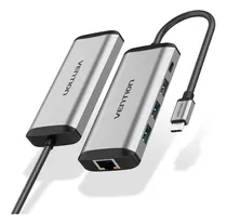 Comprar Adaptador Hub Usb Tipo C A Usb 3,0+rj45+puerto De Carga