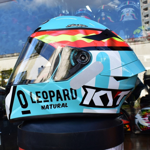 Capacete Kyt Tt Course Jaume Masia Leopard Spain Azul Tamanho do capacete 60