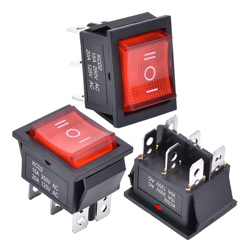 3 Unids 3 Posiciones Rocker Rocker Switch Dpdt 6 Pin Ca...