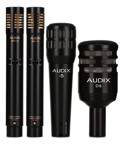 Audix Dpquad Instrumento Micrófono Dinámico, Multipattern