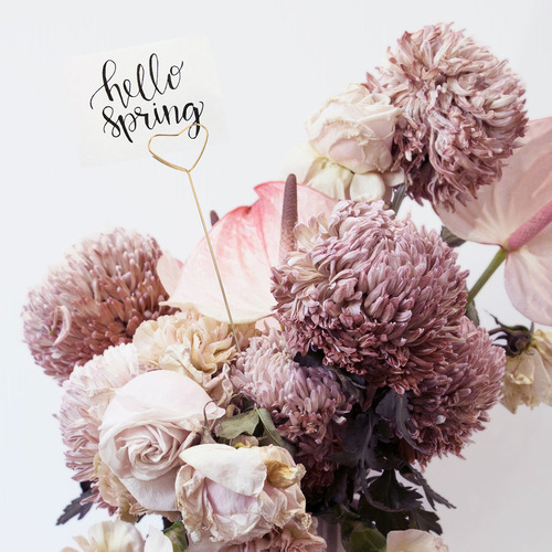 Tarjetero Pick Bouquet Para Flores, Número De Mesa, 40 Unida