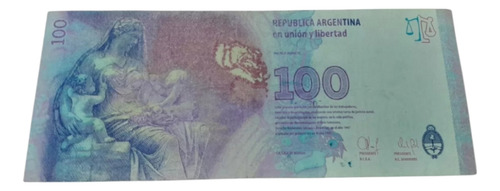 Billete De Evita Con Error Exceso De Tinta