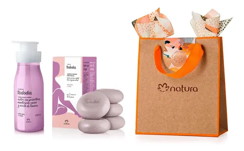 KIT AVELLANA CASIS: CREMA 400 ML+ 5 JABONES EN BARRA+ BOLSA DE REGALO NATURA