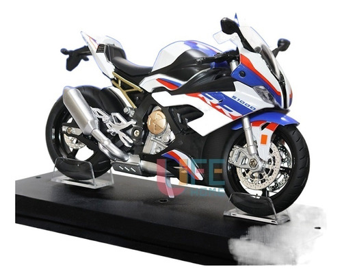 Bmw-1000rr Miniatura Model Metal Con Luz Y Sonido Base 1:12