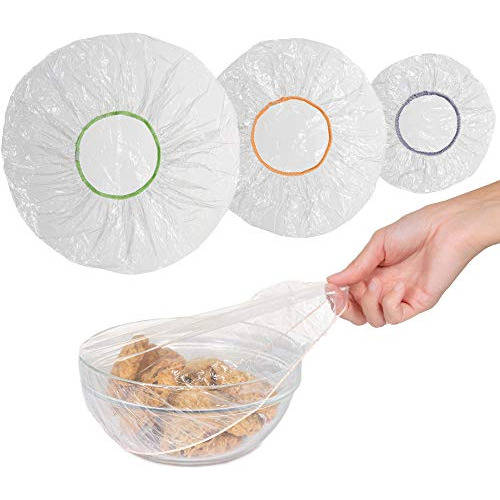 100 Reusable Bowl Covers - Food Cover Stretch Edging, S...