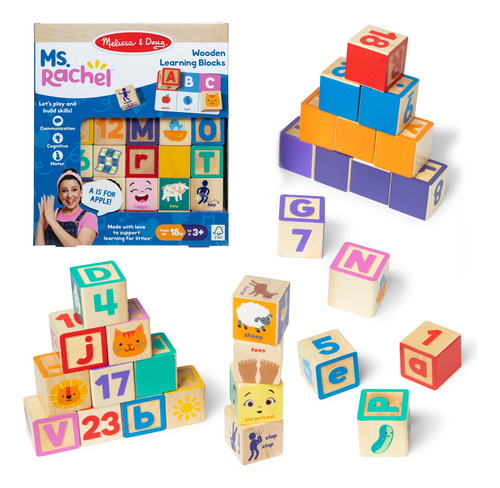Bloques Didácticos De Madera Melissa & Doug Con Letra Número