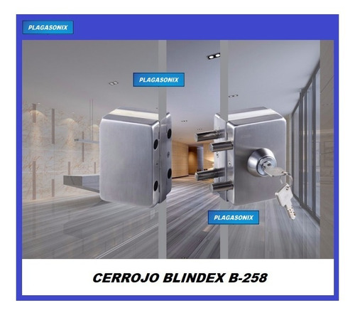 Imagen 5 de 10 de Cerrojo Cerradura Puerta Vidrio Blindex Antipanico B-258