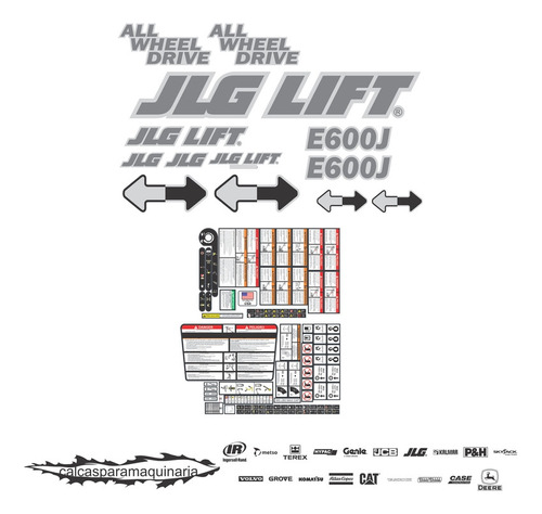 Kit De Calcas De Restauración Para JLG E600 J